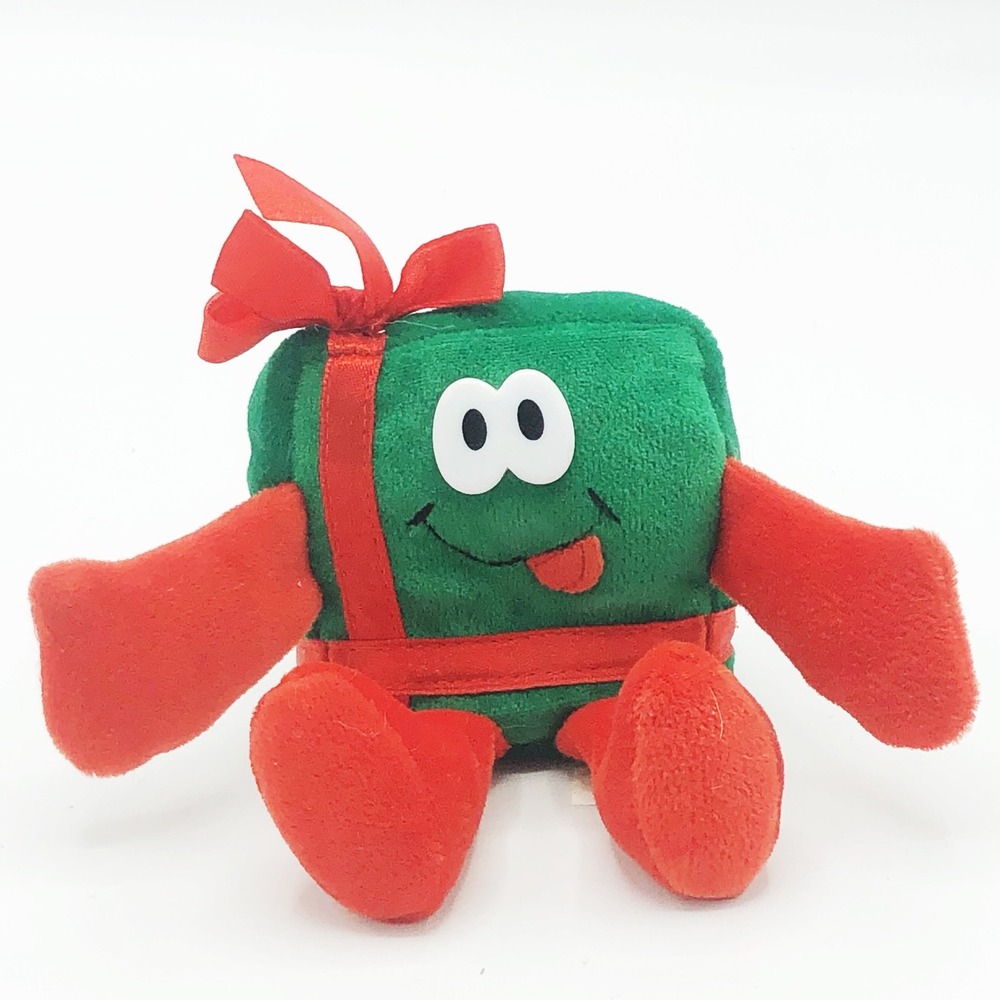 Merry Beans Green and Red Present Bean Bag Plush